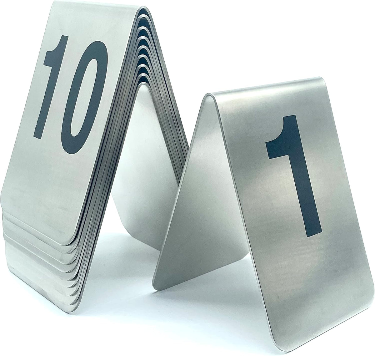 Metal Place Cards Stackable Tent Style Table Numbers,Place Card Holders for TRPG Wedding Party