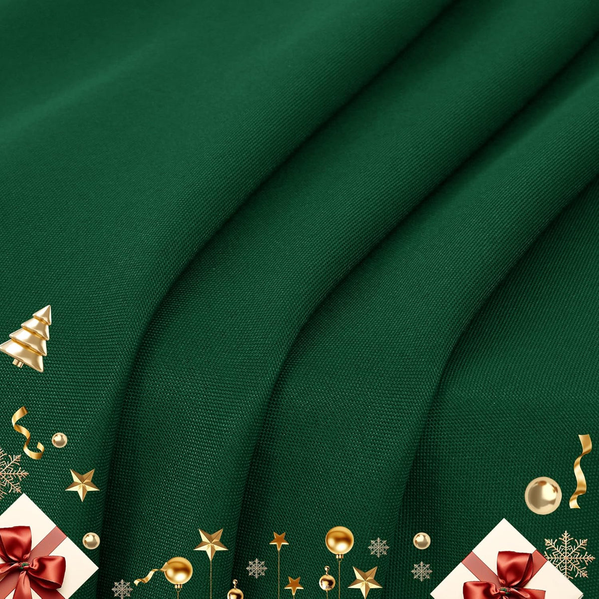 sancua 6 Pack Round Tablecloth 90 Inch Hunter Green, Stain and Wrinkle Resistant Table Cloth