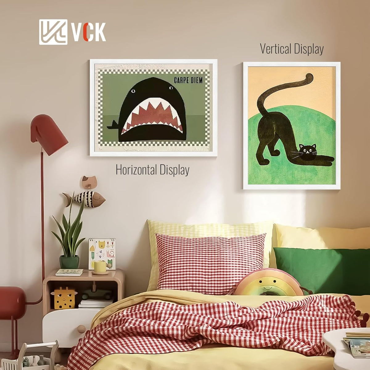 VCK 18x24 Frame 2 Pack, Exclusive Textured Solid Wood Poster Frame, Display Picture 16x20 with Mat