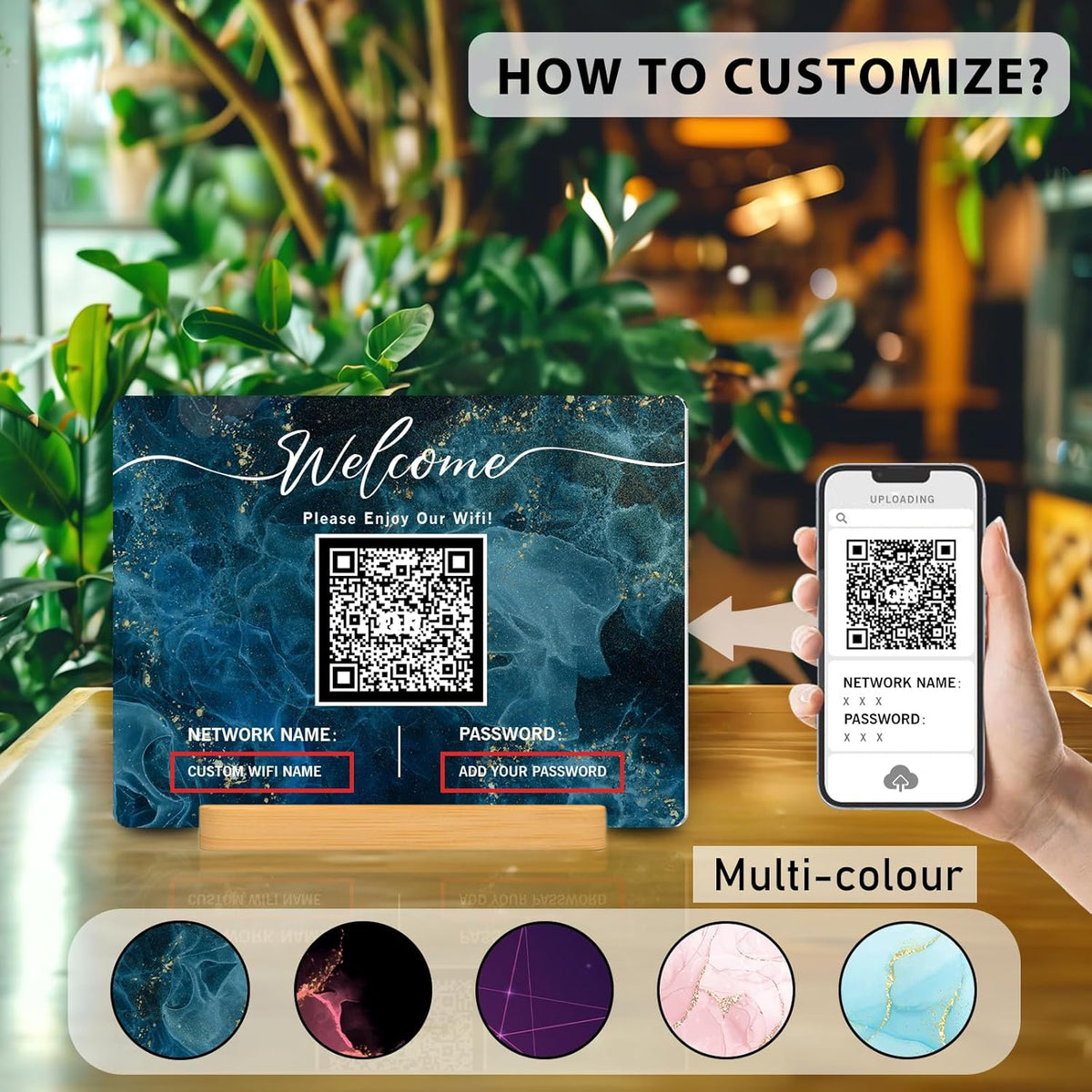 Personalized Custom Metal QR Code Sign Venmo Cashapp Scan to Pay with Stand Instagram Facebook