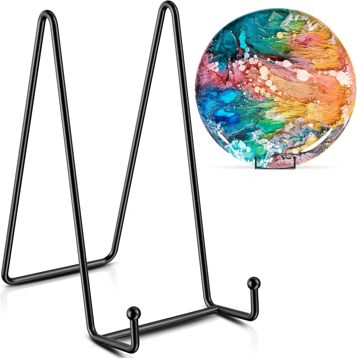 TR-LIFE Plate Stands/Holder for Display, 8 Inch, Large, Metal Frame for Picture, Decorative