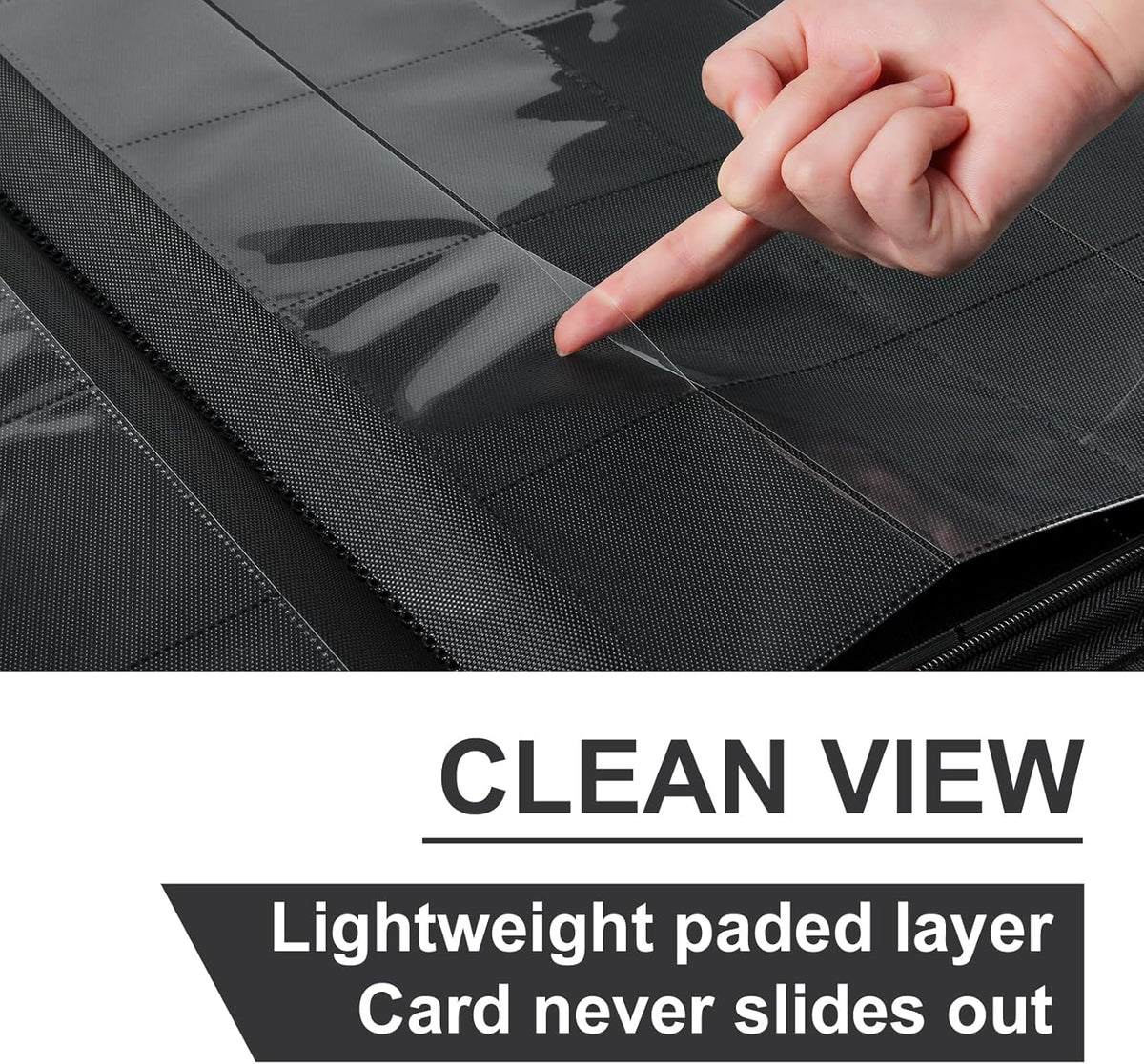 GEAoffice Trading Card Binder 16 Pockets, Premium Large 1000 Card Binder Holds 1000+, Side Loading