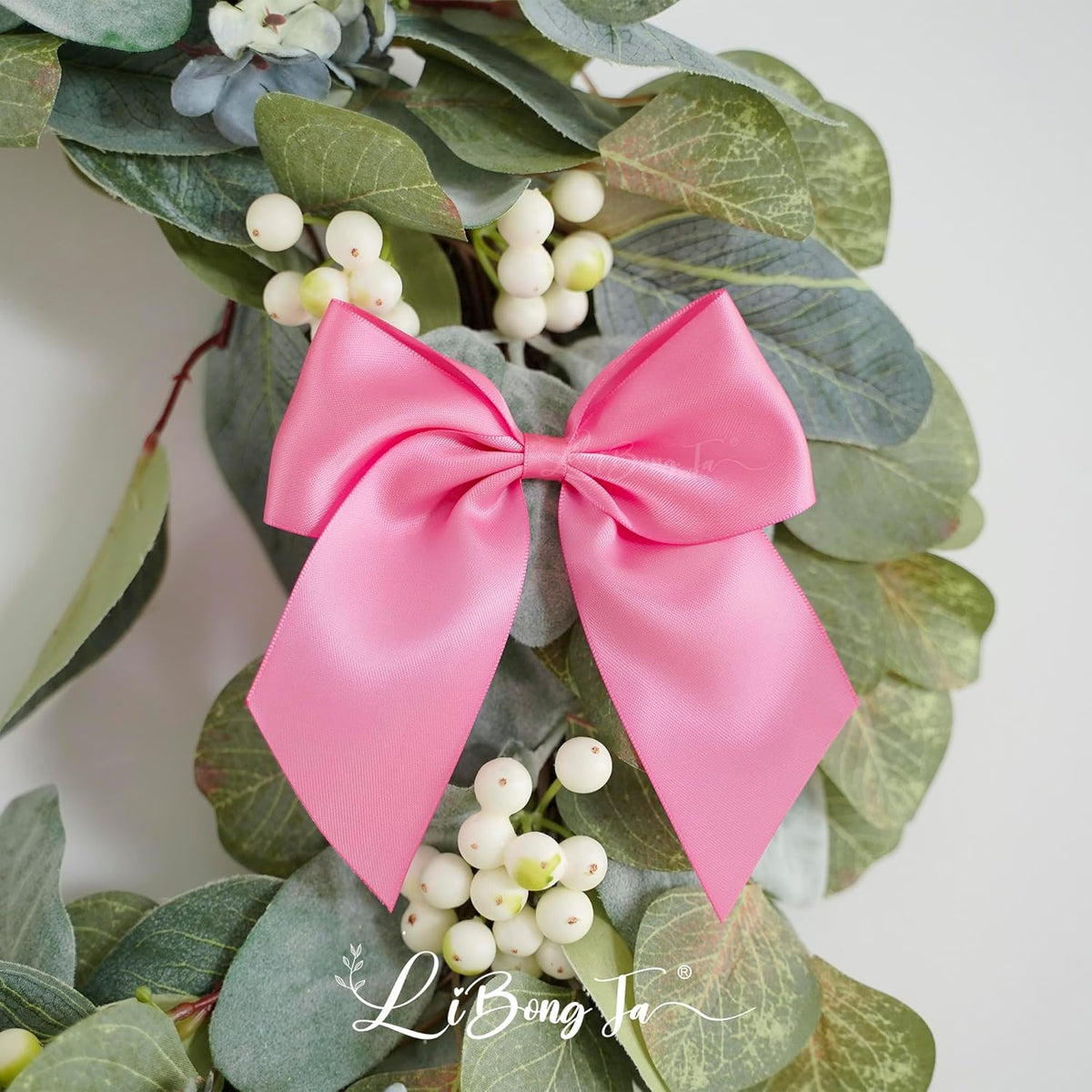 5'' Hot Pink Bow Party Decorations Satin Bows, Twist Tie Bows for Treat Bags, Cake Pops, Pre-Tied