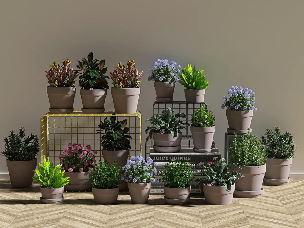 80 Pcs Small Mini Grey Clay Pots 2.1'' Terracotta Pot Clay Ceramic Pottery Planter Cactus Flower