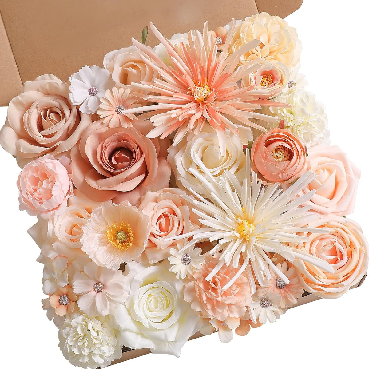 Serra Flora Artificial Flowers Combo Box Set Faux Flowers Bulk Flower Leaf with Stems Arrangements