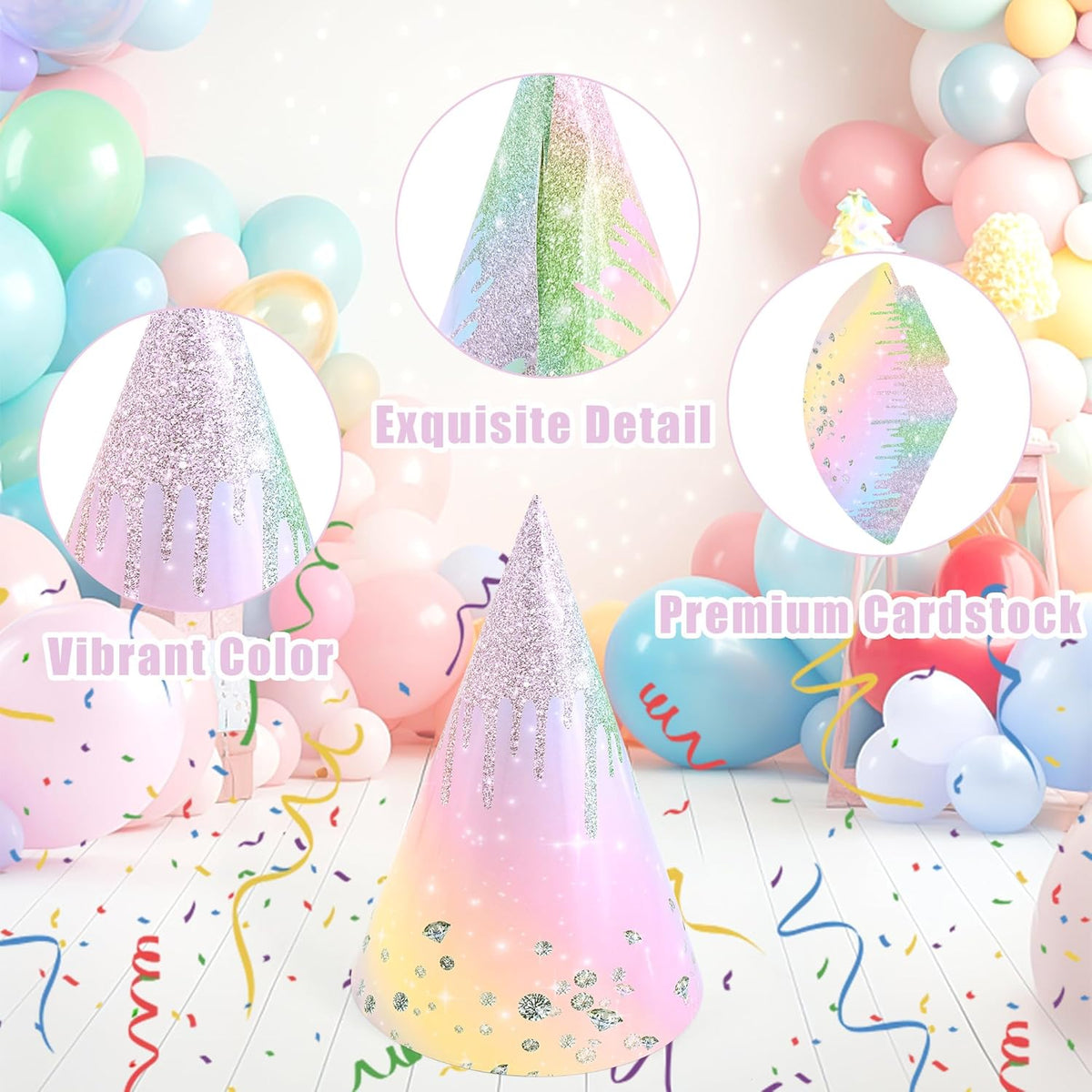 CANREVEL Party Hats for Kids and Adults, Party Headwear, Happy Birthday Hats, Birthday Party