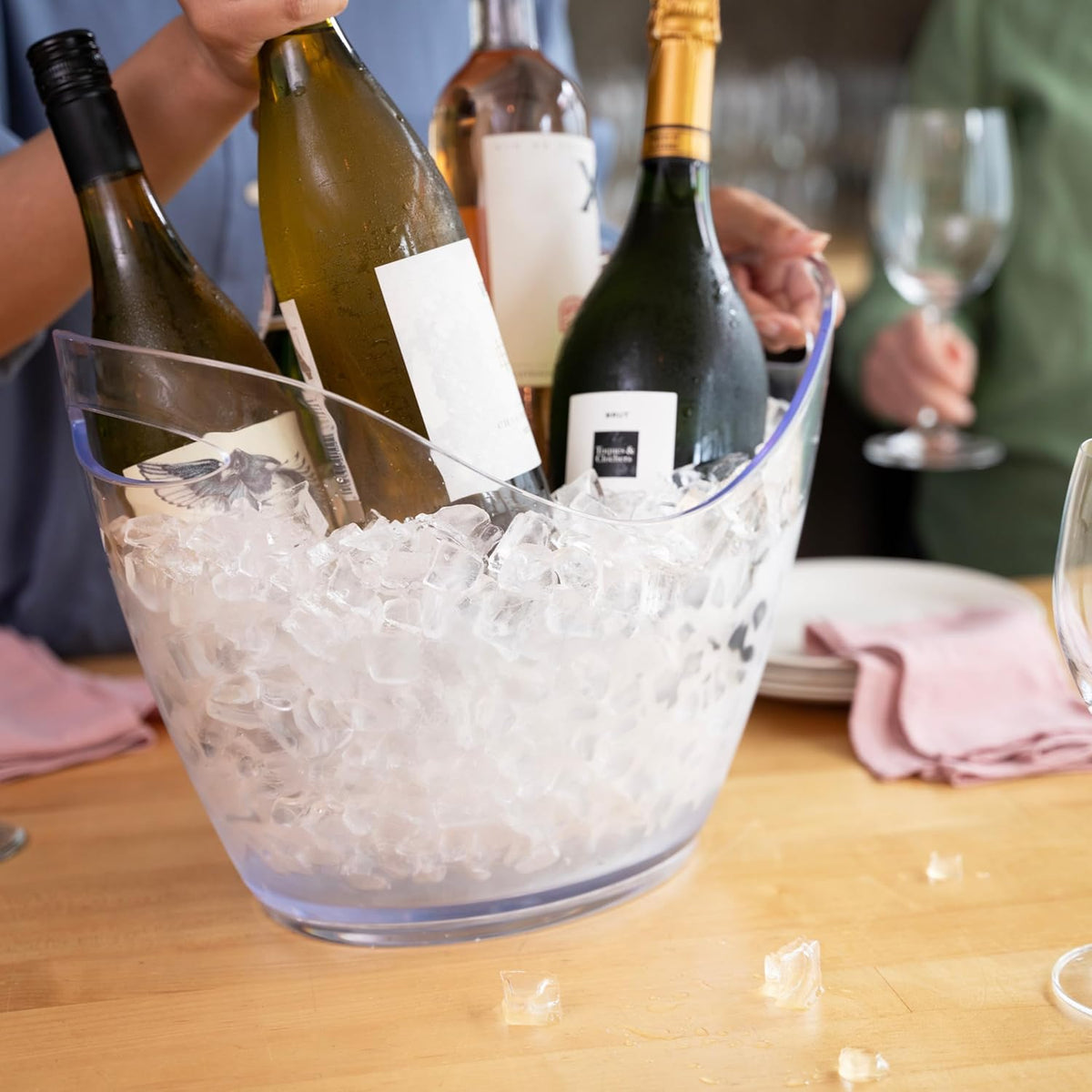 True Chill Acrylic Ice Buckets for Parties and Drinks, 2.11 Gallons (8 Liters) Wine Beer Champagne