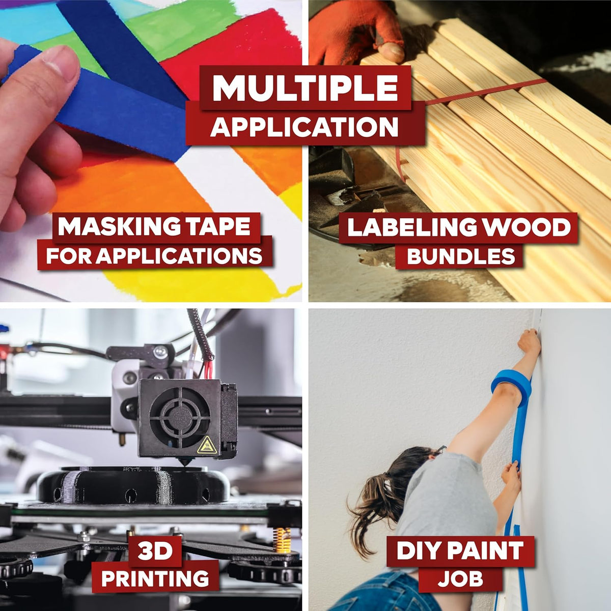 XFasten Professional Blue Painters Tape, Sharp Edge Line Technology, 2" by 60 Yards (Single Pack)