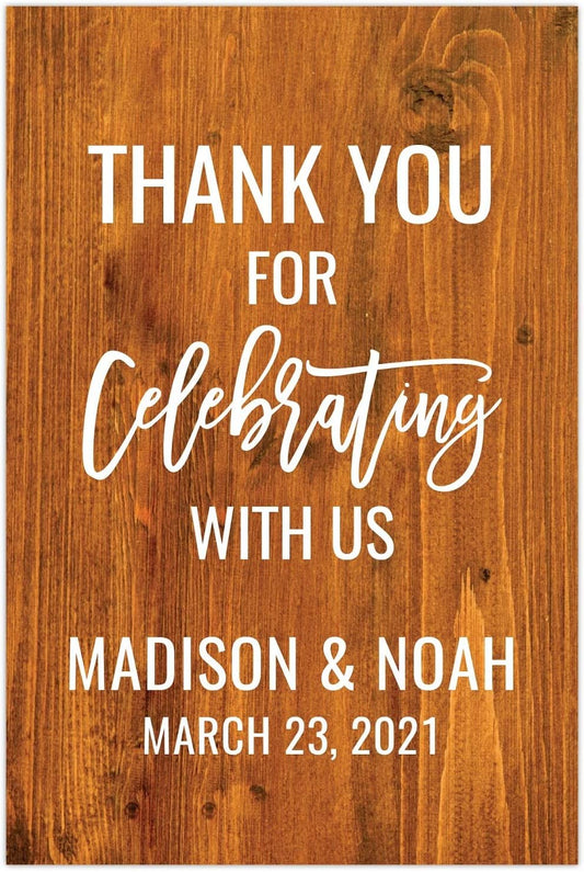 Andaz Press Personalized Extra Large Wedding Easel Board Party Sign, 12x18-inch, Rustic Barn Wood