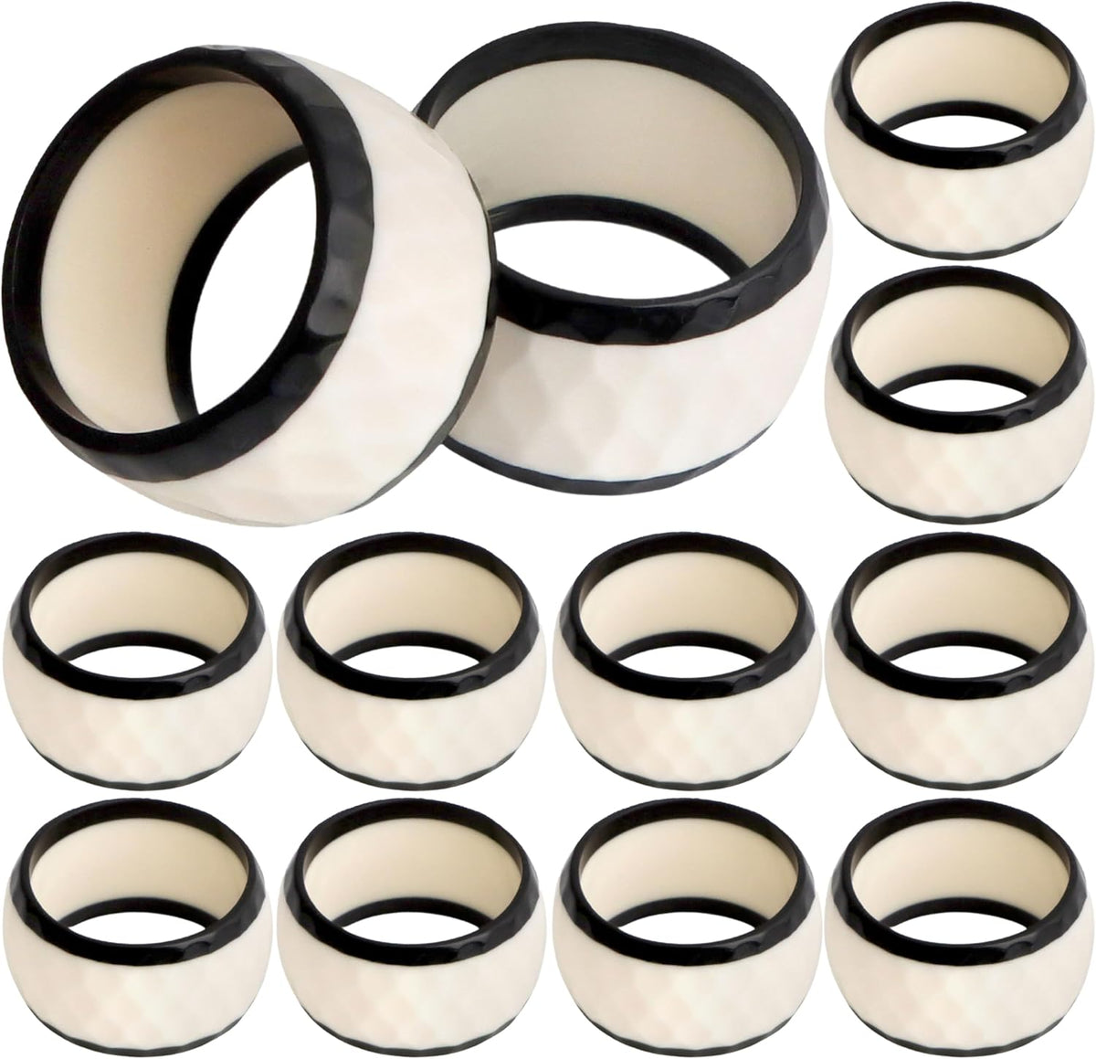 Epoxy Resin Napkin Rings Set of 12 - Elegant for Dinner Parties, Large Gatherings, Special Events &