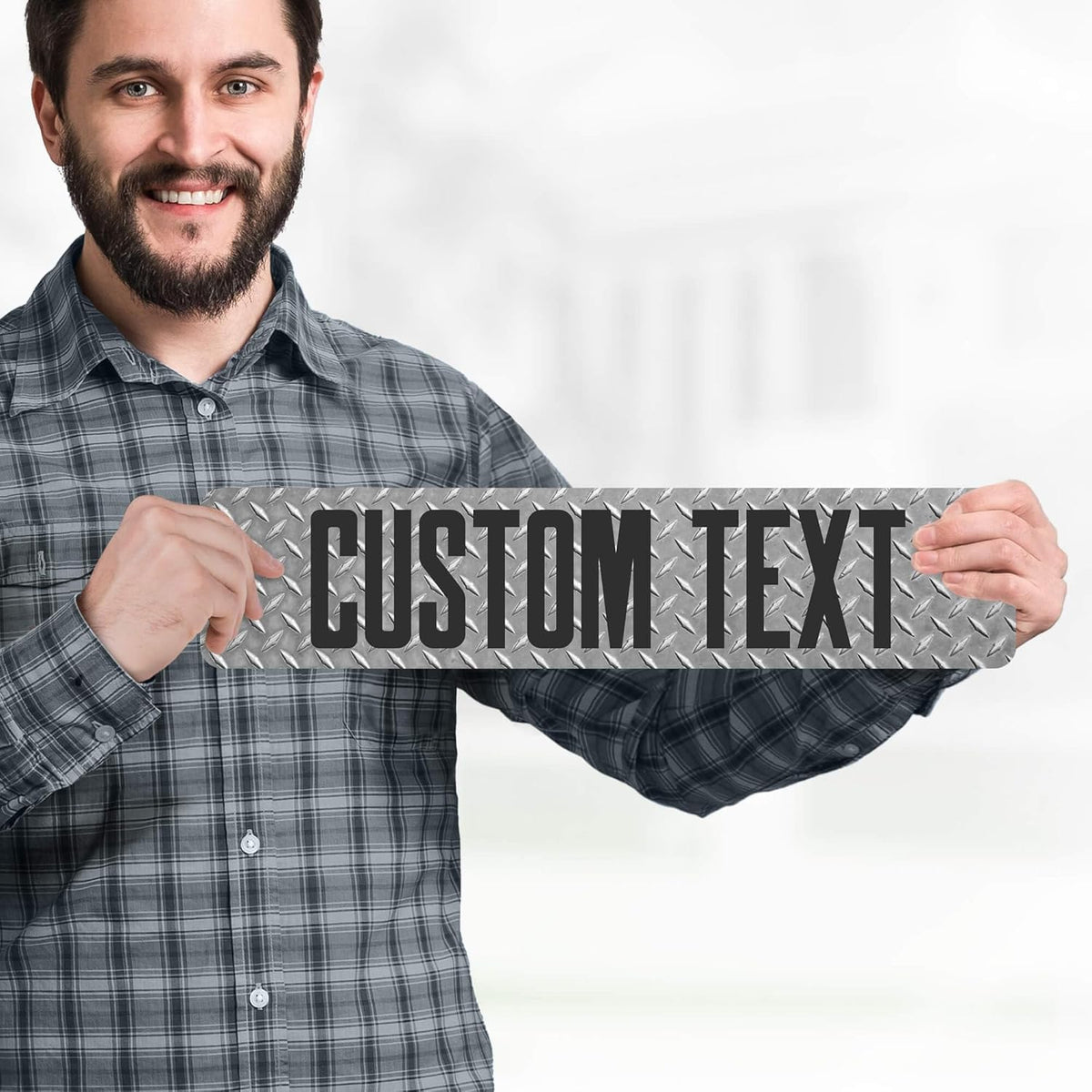 Custom Sign, Custom Street Sign, 11 Font Colors, 13 Font Styles, 4 Hole Options, 22 Sizes, 4x18