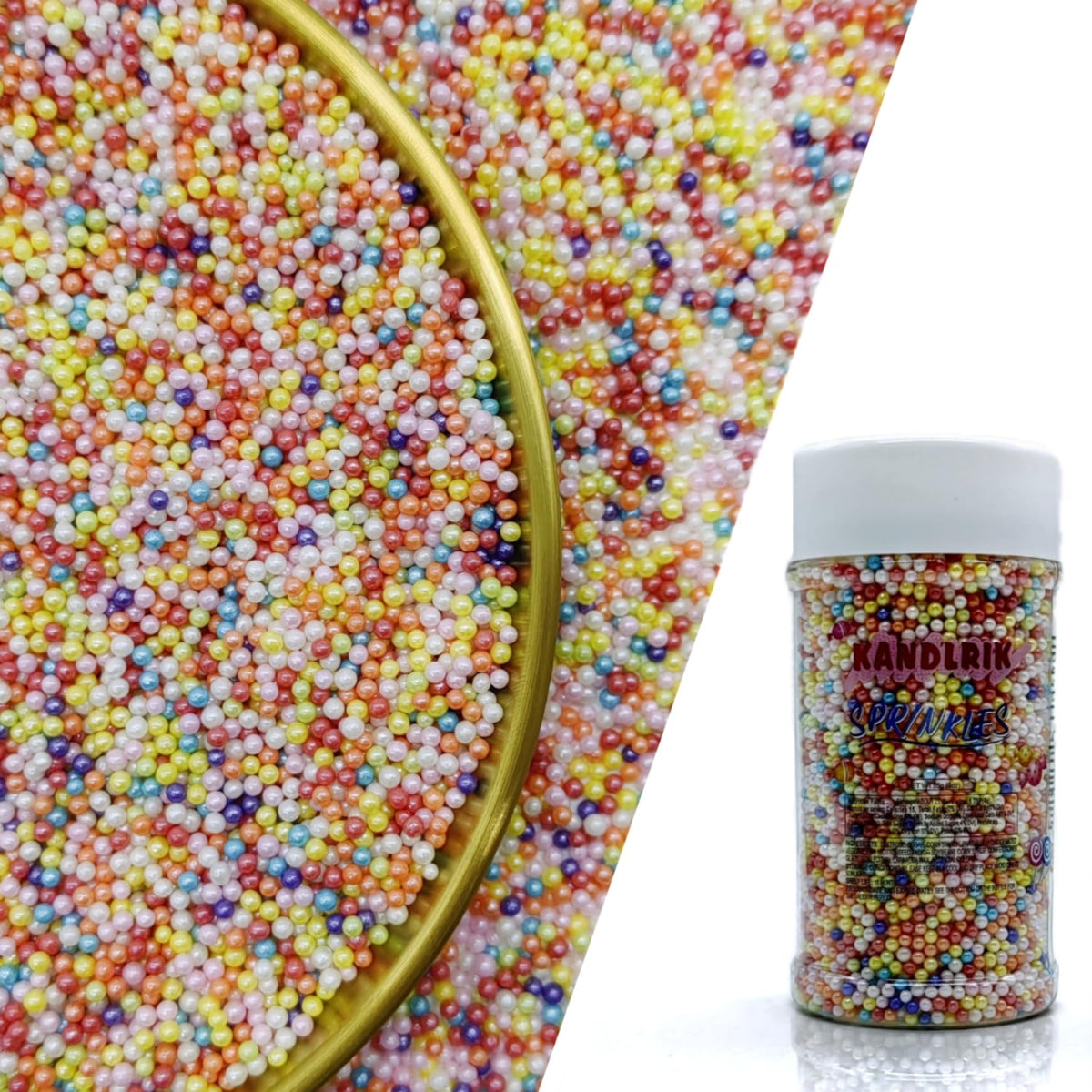 Edible Mixed Color Pearl Sugar Sprinkles Candy 2mm Mini Pearls Cake Decorations Cupcake Toppers