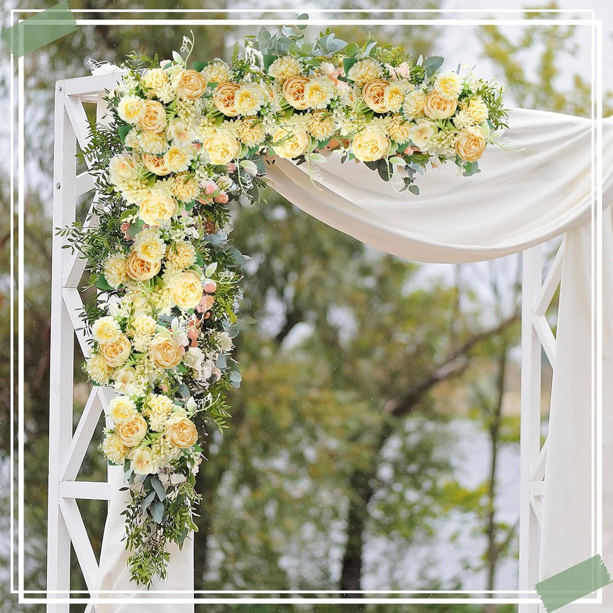 Zeyune 8 Pcs Wedding Silk Flowers Fake Silk Flowers Faux Bouquet Hydrangea Bouquets for Wedding