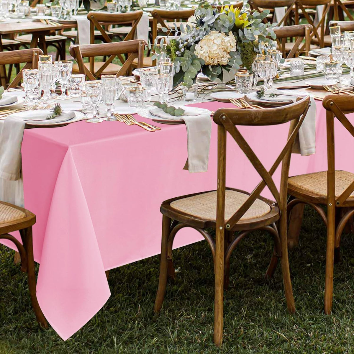 Fitable 8 Pack Table Cloth Rectangle Table: Stain and Wrinkle Resistant Tablecloth Rectangular