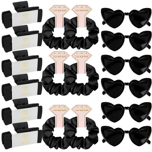 Bridesmaid Scrunchies Proposal Gifts 4.1inch square Hair Claws Bachelorette Hair Clip heart
