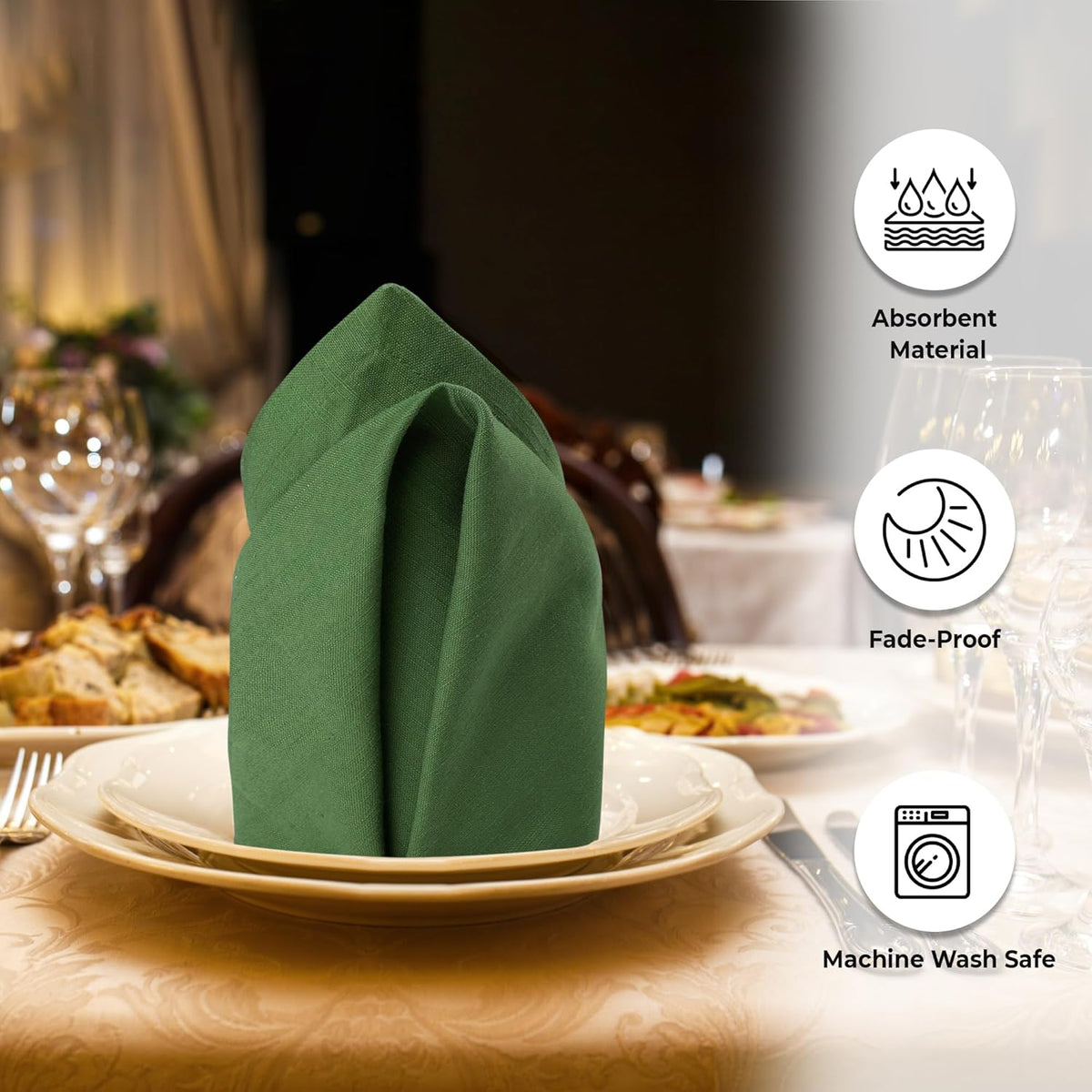 Urban Villa Easter Cloth Napkins 100% Cotton Slub Absorbent Dinner Napkins (Set of 12) Oversized