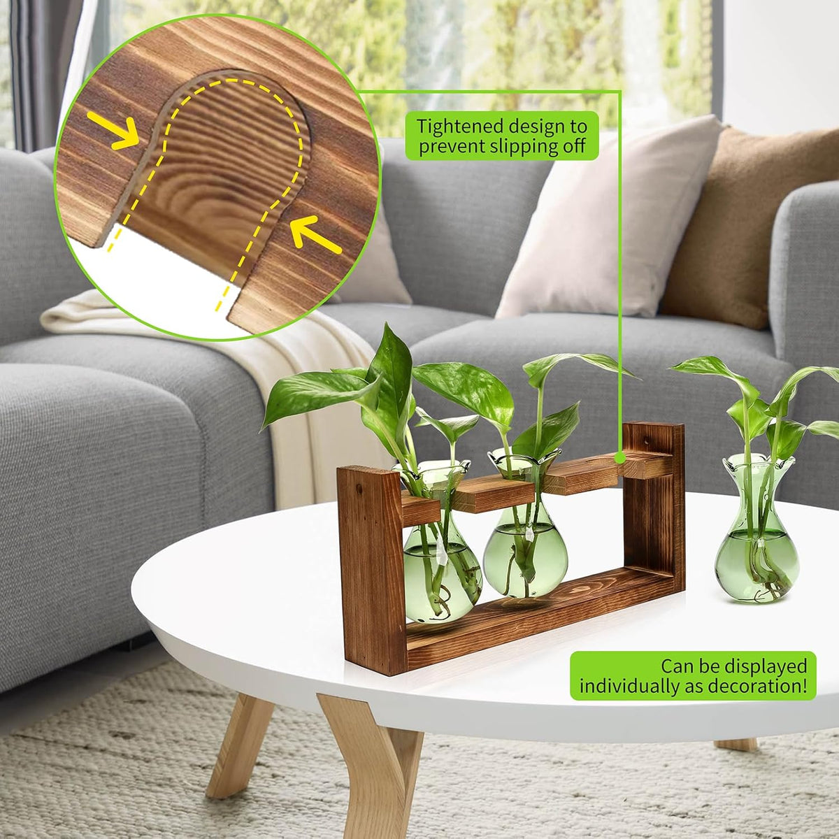 Plant Propagation Station Plant Terrarium Unique Birthday Gifts for Women Home Office Decor Planter