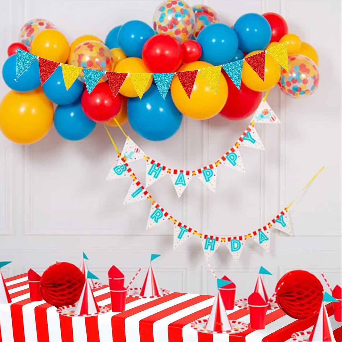 Circus Carnival Party Decorations Happy Birthday Banner Carnival Theme Balloons Circus Themed