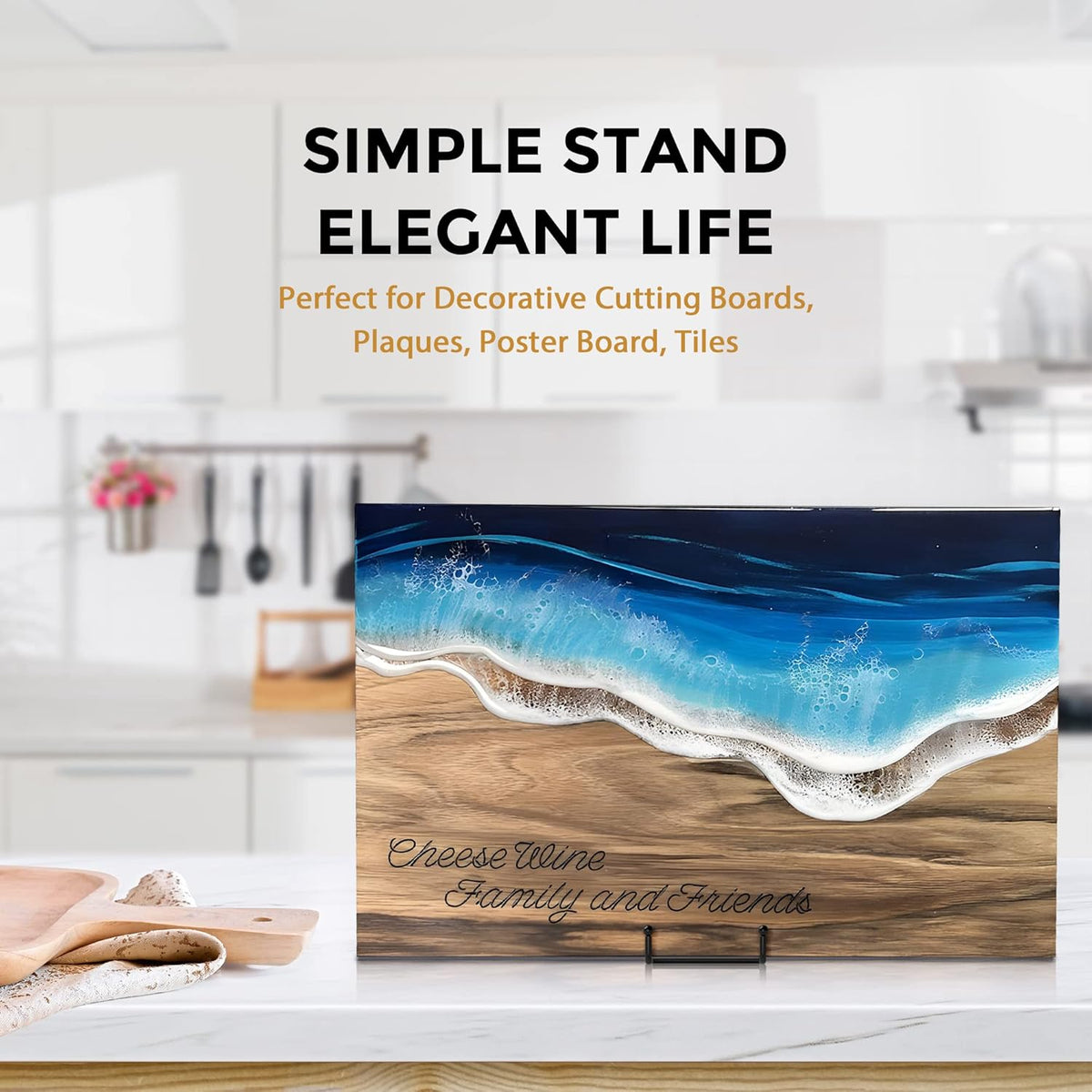 TR-LIFE 10 Inch Large Plate Stands for Display - Metal Plate Holder Display Stand + Picture Frame
