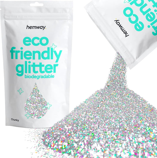 Hemway Biodegradable Glitter Eco Friendly - 100g/3.5oz Bio Cosmetic Safe Sparkle Vegan for Face