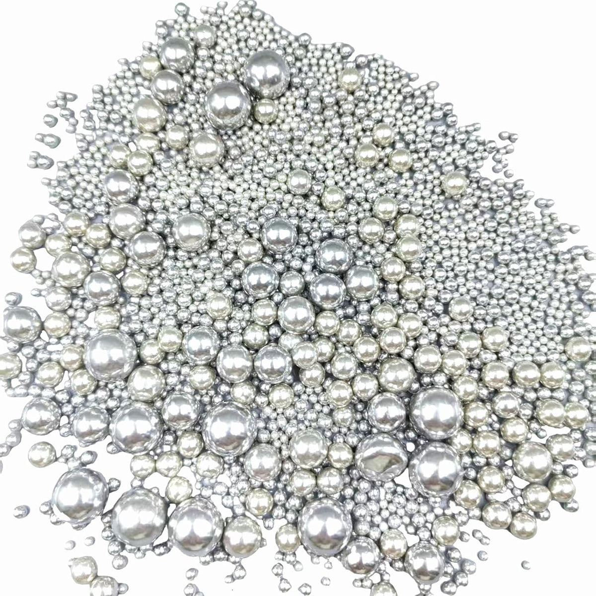 Edible Pearl Sugar Sprinkles Silver Candy Mixing Size Baking Edible Cake Decorations Cupcake