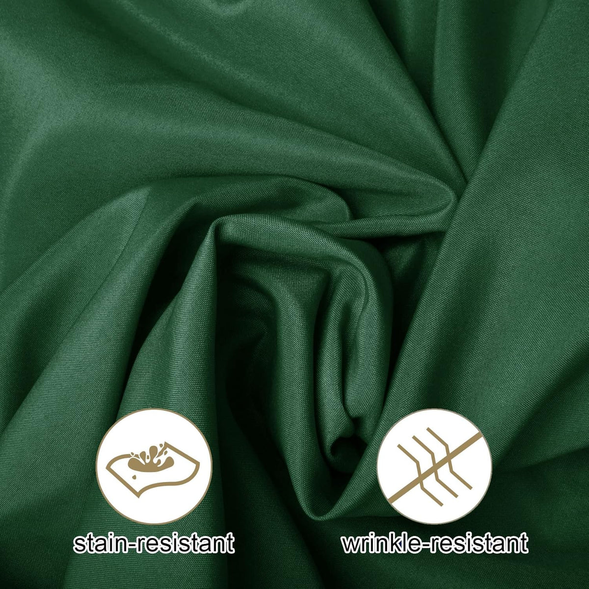 Ascoza 2pack 90 Inch Hunter Round Tablecloth in Washable Polyester Fabric for