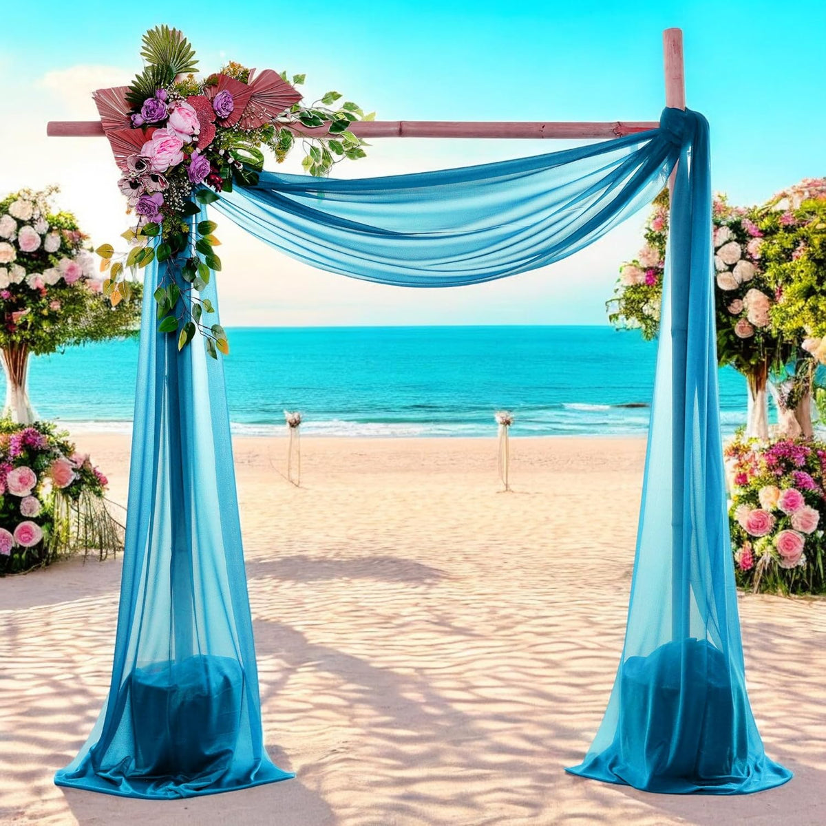 MDS Halloween Chiffon Draping Fabric - 2 Panel, 30" Wide x 20ft Long - Sheer Spooky Arbor & Canopy