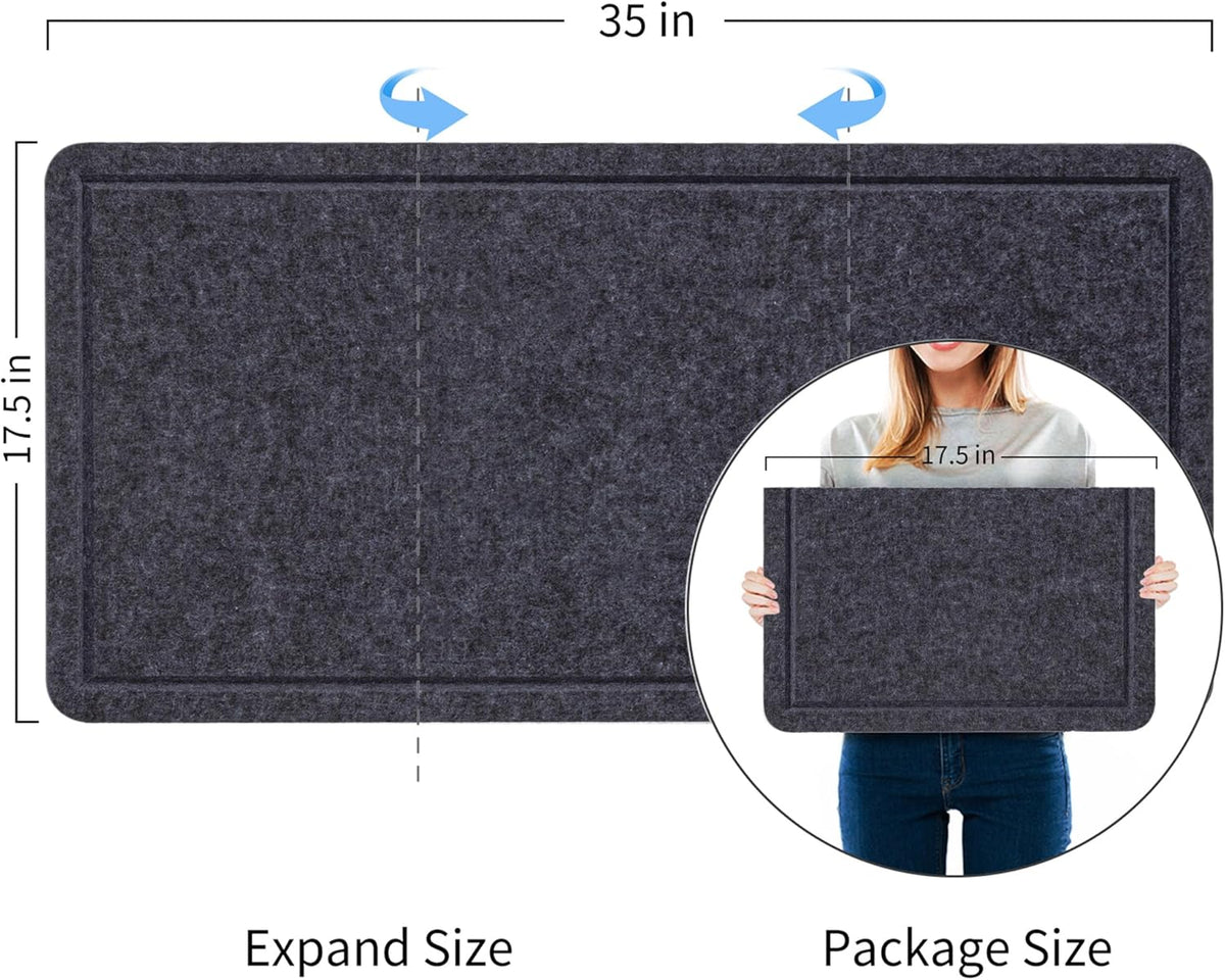 Bulletin Board, 35 x 17 1/2 inches Felt Board - Decorative Pin Board, Cork Board Alternative for