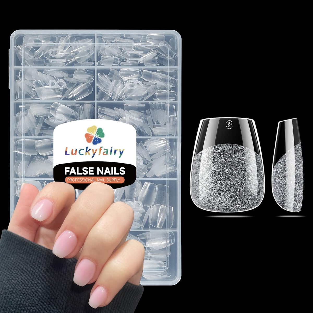Extra Short Coffin Nails Tips: XS 360Pcs Pre-shape Press on Short Nails Full Cover Gel Tips, 12