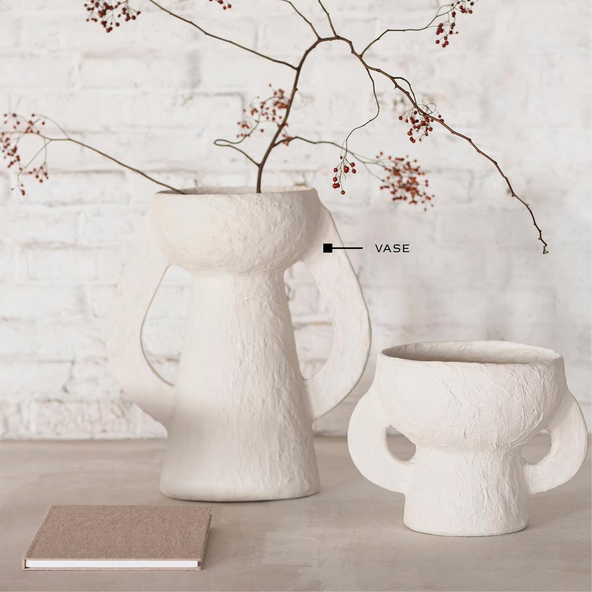 Serax Decorative Vase with Handles | Earth interior accessories by Marie Michielssen | White Paper