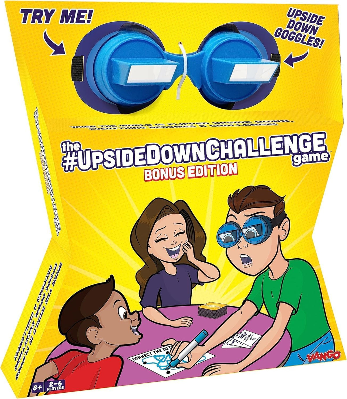 Vango The UpsideDownChallenge Game for Family & Kids - Fun Challenges with Upside Down Goggles
