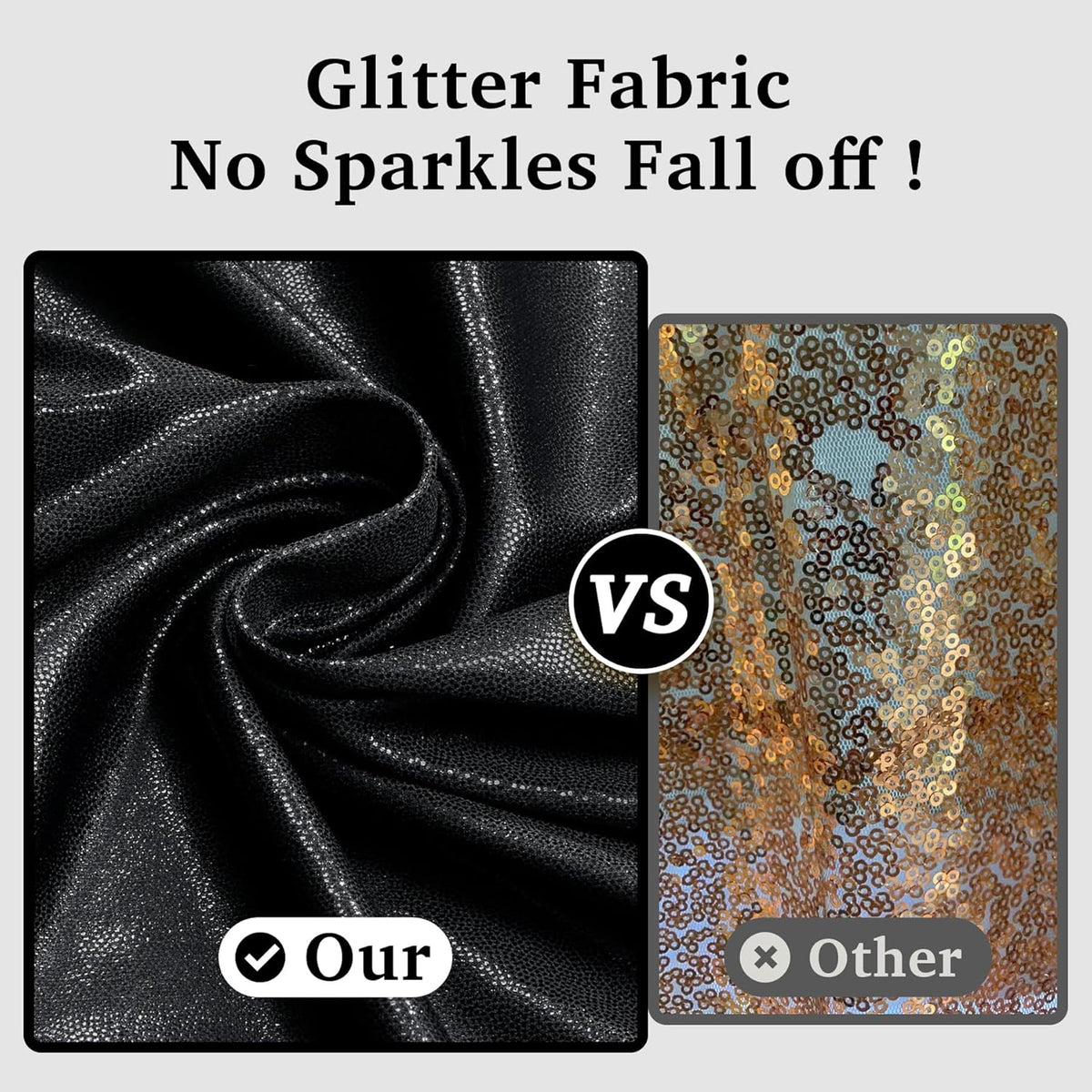 20ftx10ft Black Sequin Backdrop Curtain Panels for Parties, Wrinkle Free Glitter Photo Backdrop