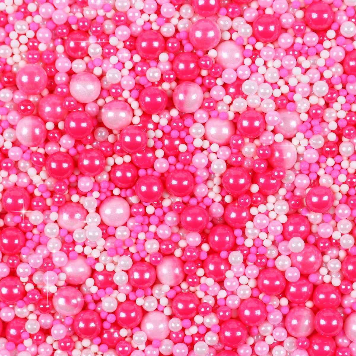 Edible Pink Sprinkles for Cake Decorating, Pearl Sprinkles, Edible Pearls, Cake Pearls for Baby