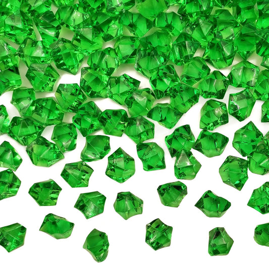 Green Vase Fillers for Home Decor, Vase Decor Filler, 150 pcs Reusable Fake ice Cubes for