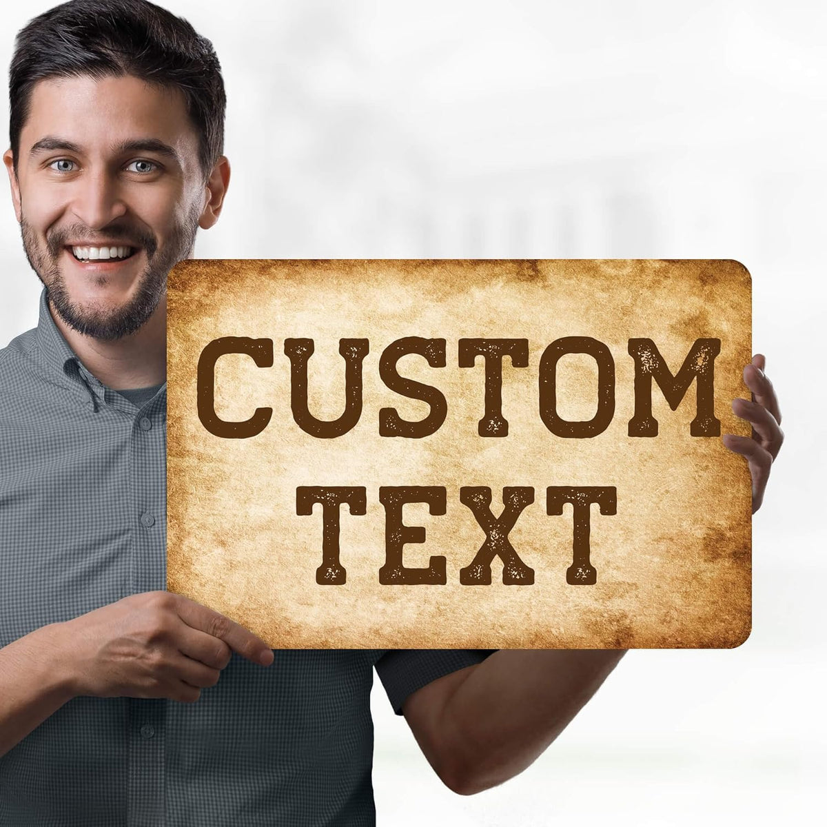 Custom Sign, Custom Street Sign, 11 Font Colors, 13 Font Styles, 4 Hole Options, 22 Sizes, 12x18