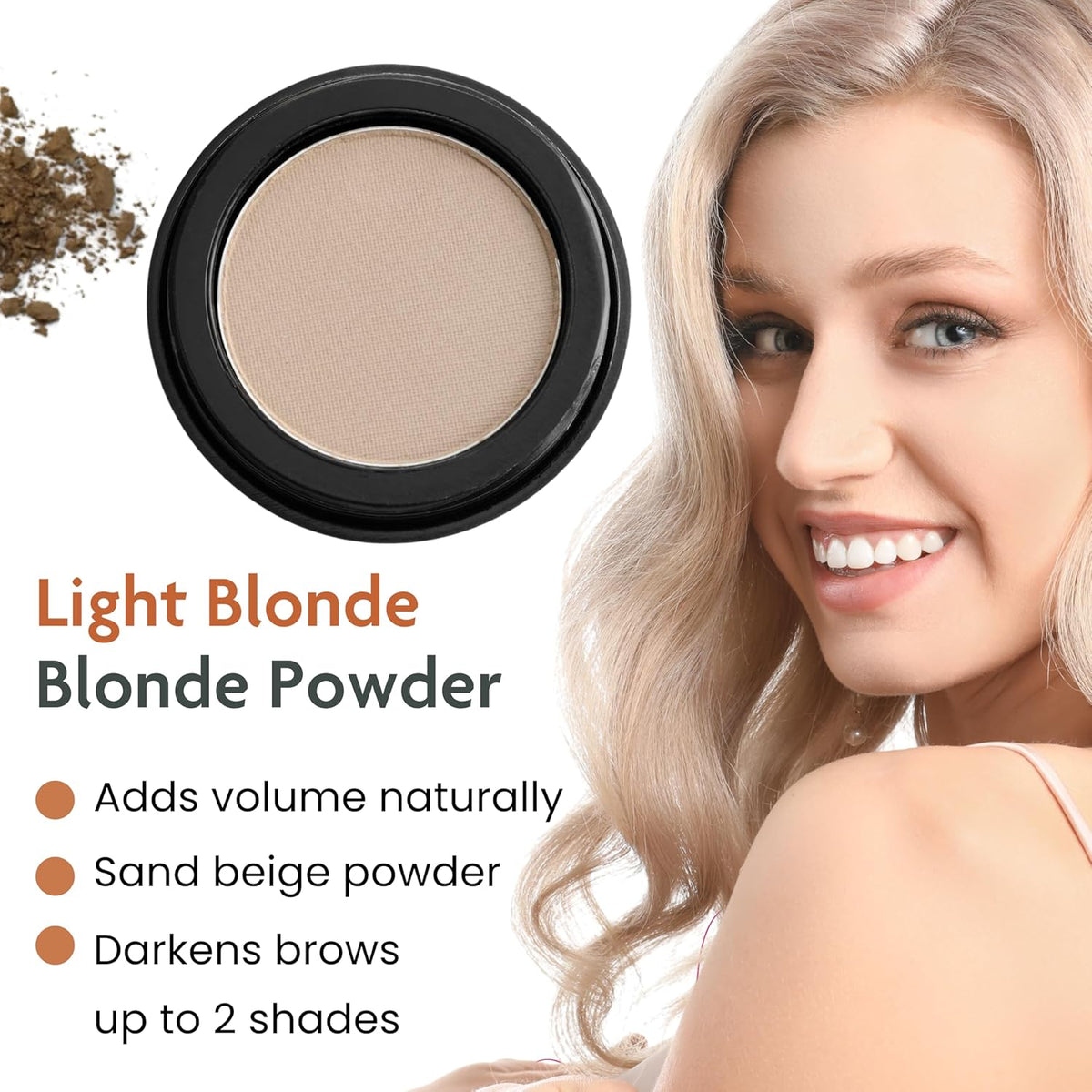 Marie-José Light Blond Eyebrow Powder Sand Beige Eyebrow Cake Powder - Effortless All-Day Brow