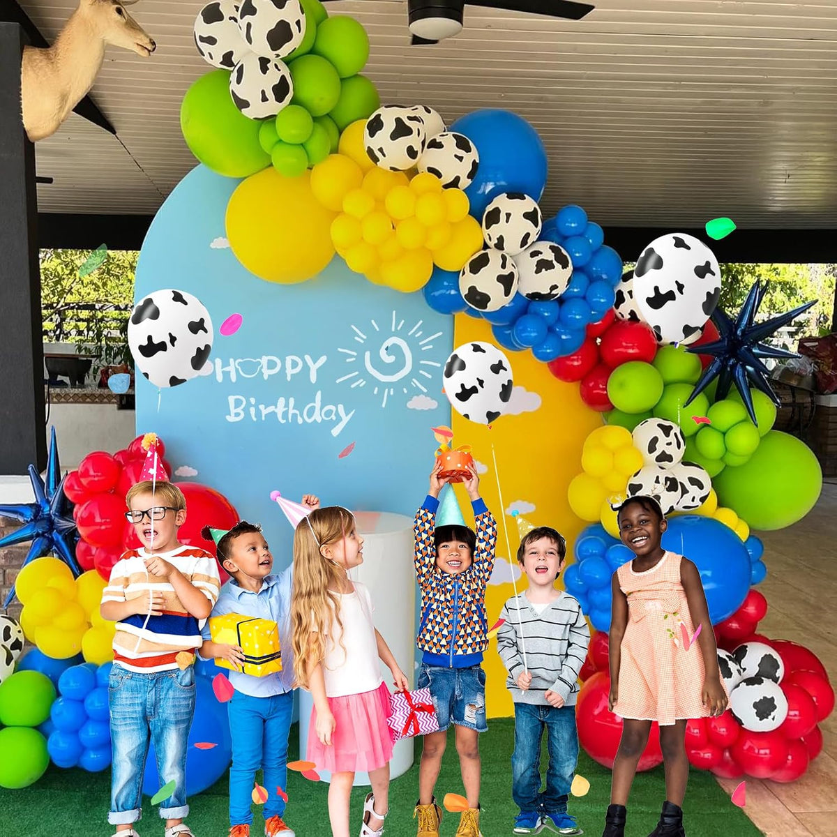 Cow Print Balloons, Latex Cow Balloons for Farm Cowboy Cowgirl Rodeo Western Baby Shower Birthday