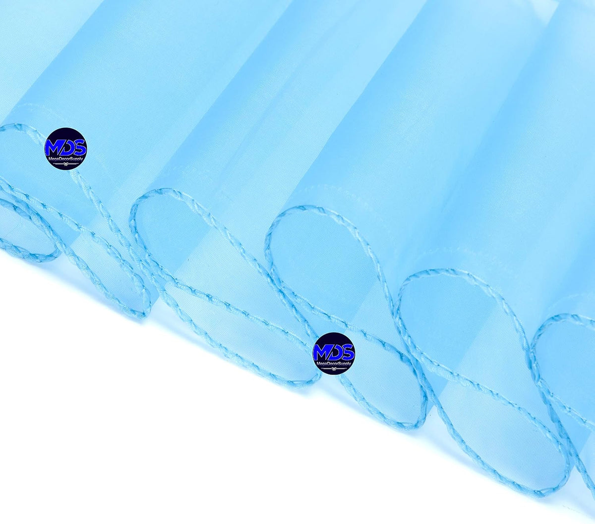 MDS Pack of 75 PCS Organza Chair Sashes Wider Dining Chair Bows Ribbon Tie Back for Wedding Party