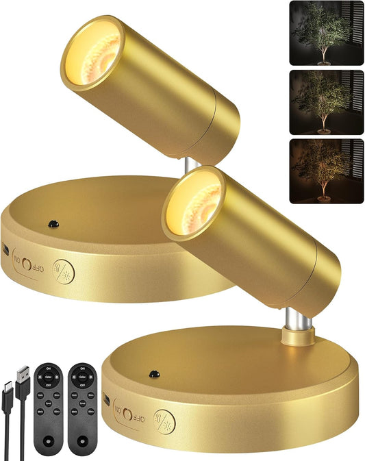 EZVALO LED Spotlight Indoor, 5500mAh Rechargeable Battery Uplighting Indoor, Wireless Mini Art