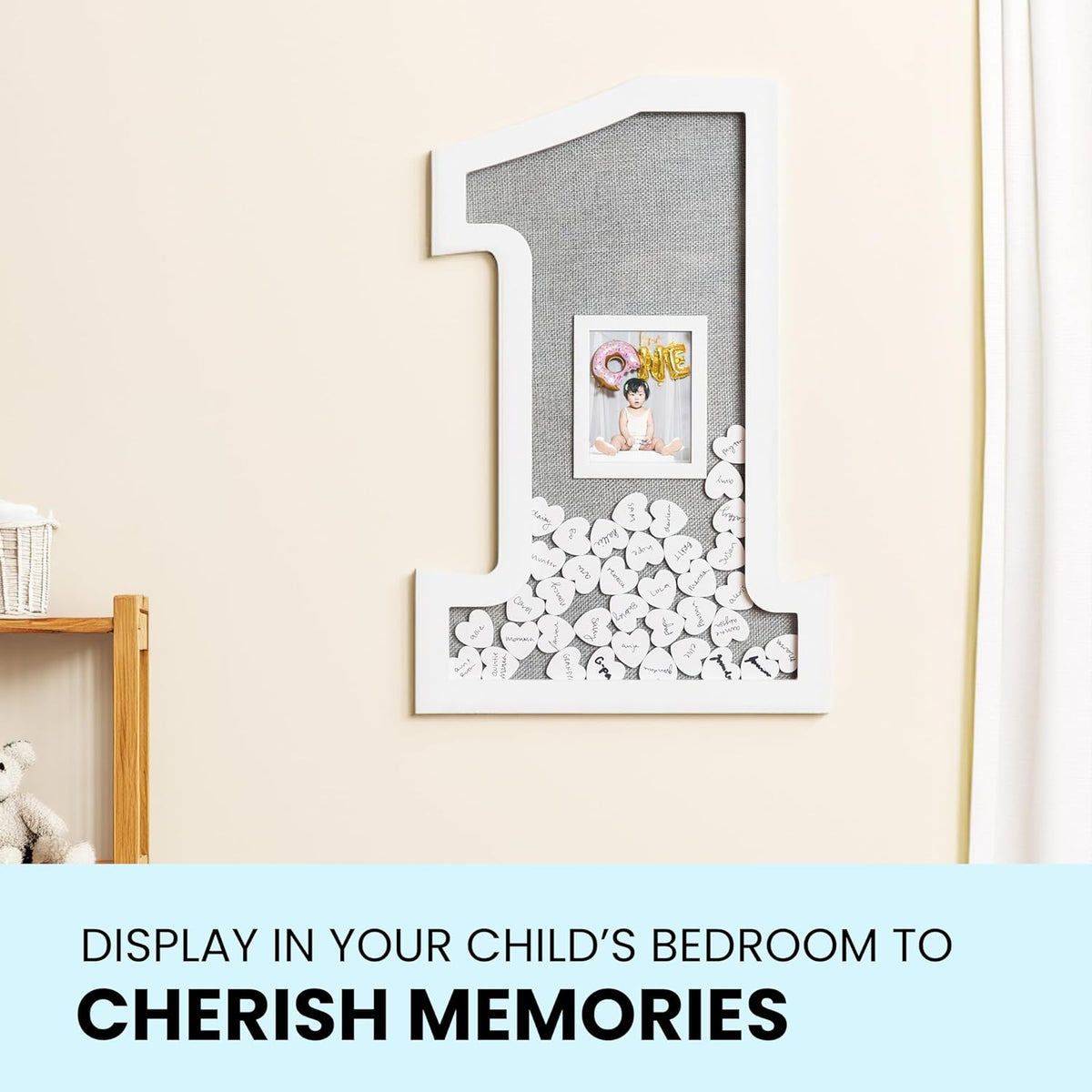 GLM Adorable First Birthday Decorations - Guest Book Alternative for a 1st Birthday Celebration