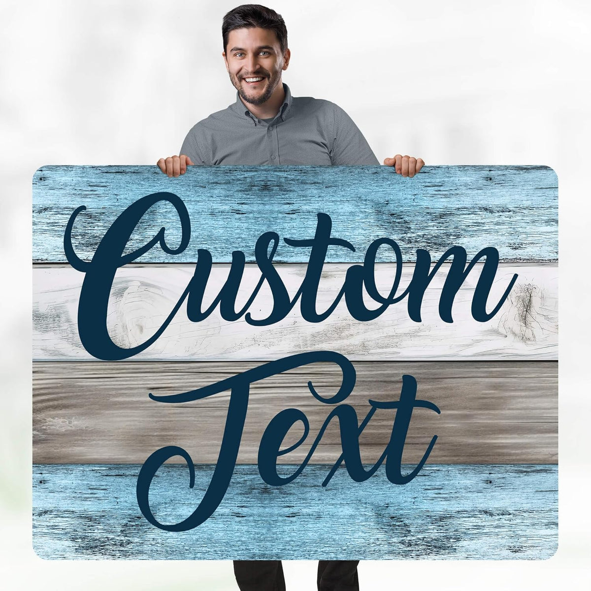 Custom Sign, Custom Street Sign, 11 Font Colors, 13 Font Styles, 4 Hole Options, 22 Sizes, 36x48