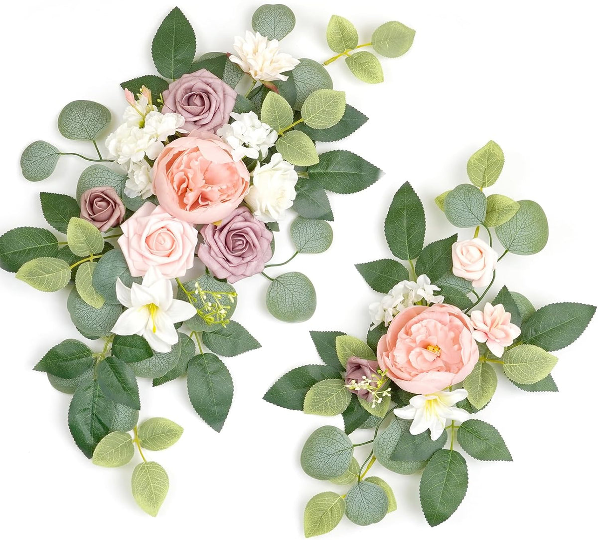 WEIERYUE(Pack of 2 Artificial Flowers Decorations,Artificial Arch Backdrop Garlandfor Ceremony