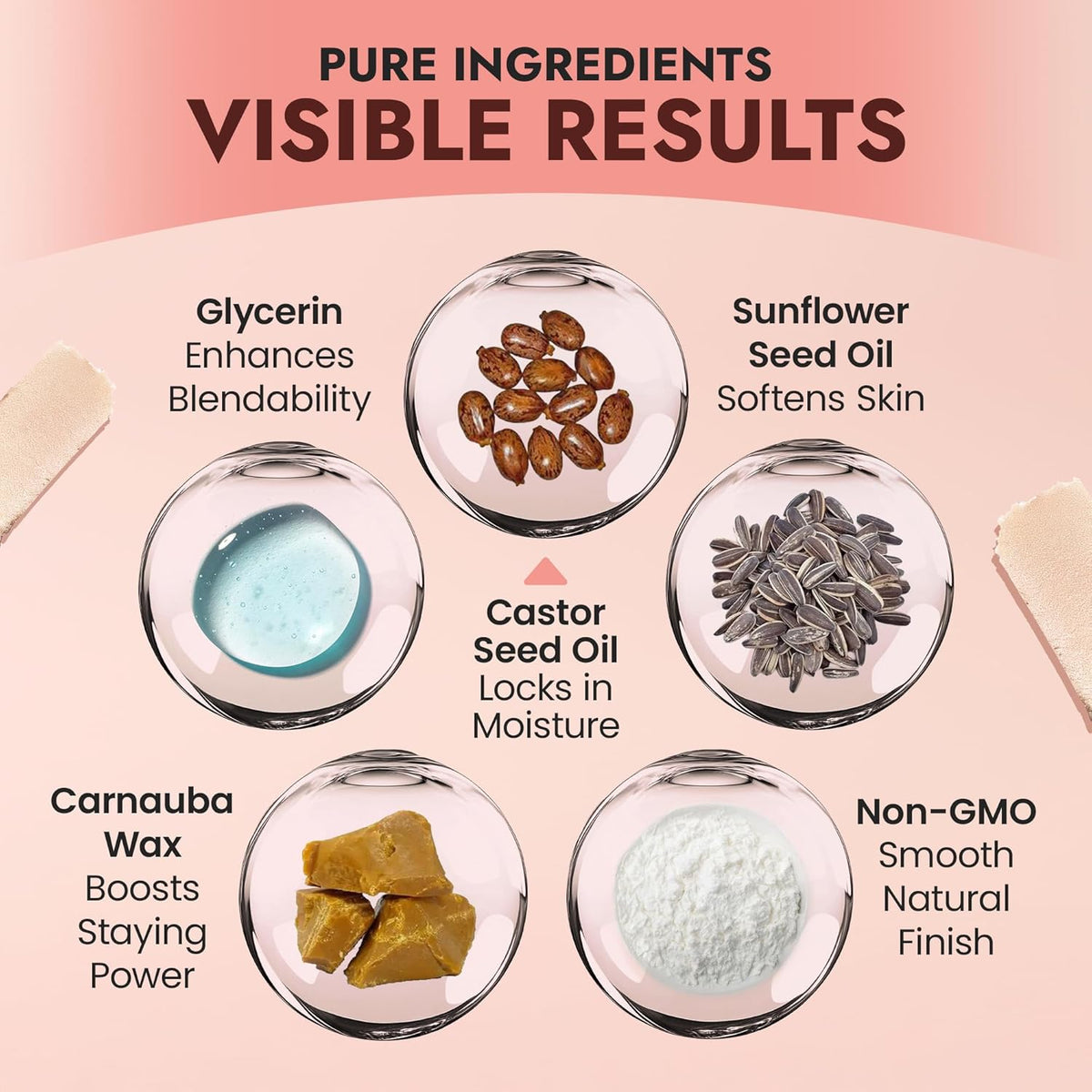 Organic Blush Tube, Chardonnay - 100% Natural Vegan Cream Blush Sticks, Multi-Use Bronzer, &