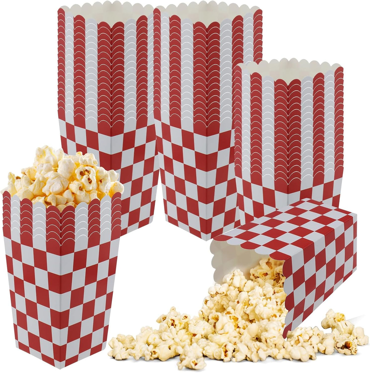 50 Pcs Popcorn Boxes Mini Paper Popcorn Box Cardboard Popcorn Container for Party Disposable Snack