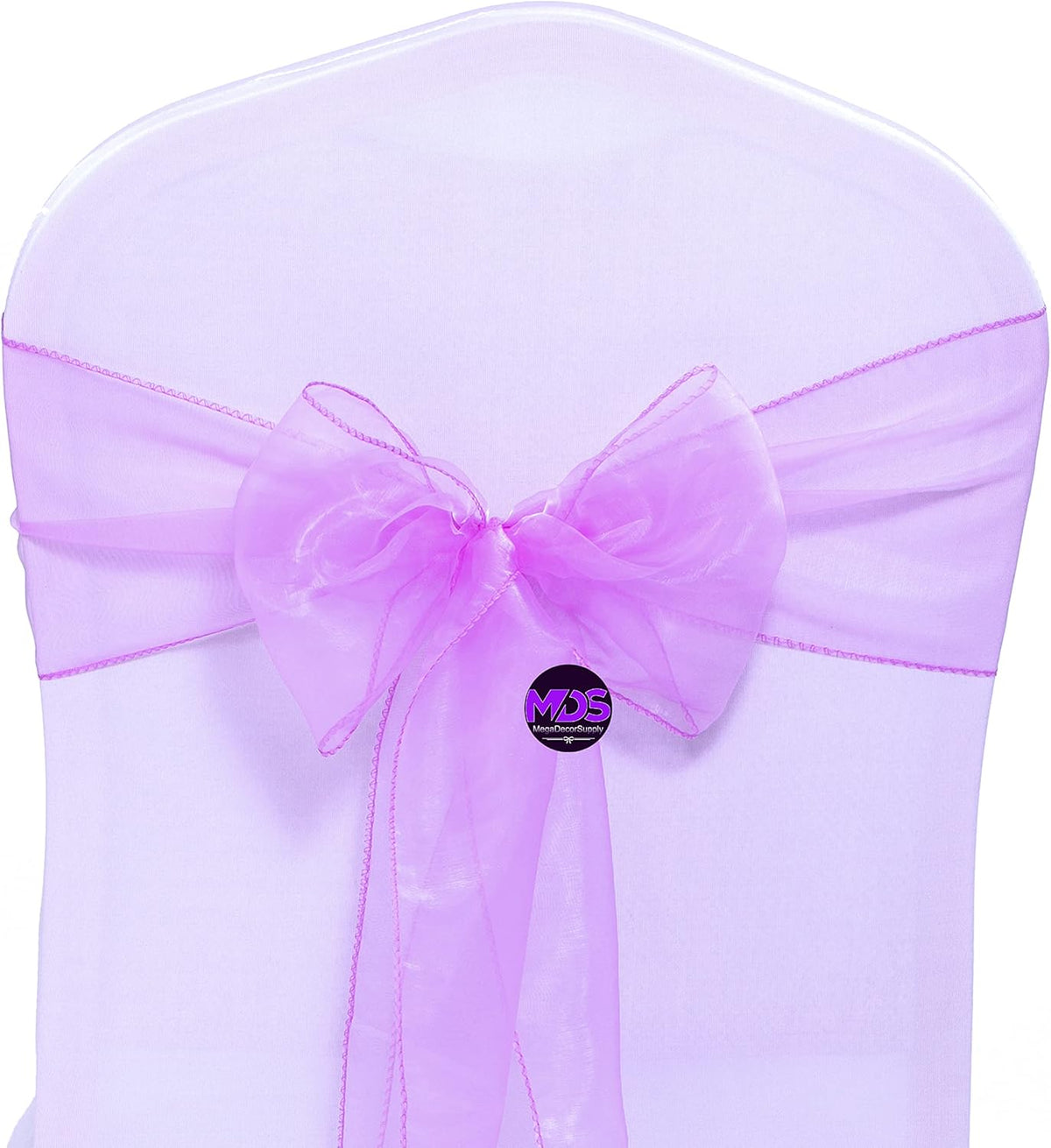 MDS Pack of 250 PCS Organza Chair Sashes Wider Dining Chair Bows Ribbon Tie Back for Wedding Party