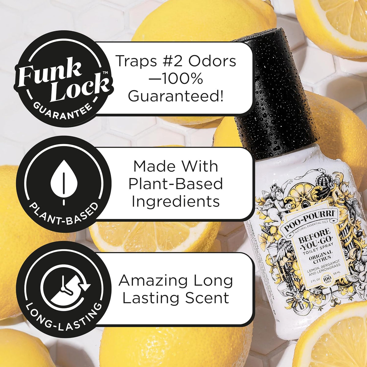Poo-Pourri Before-You-Go Toilet Spray, Original Citrus, 2 Fl Oz, 2 Pack, Up to 100 Uses, Bathroom