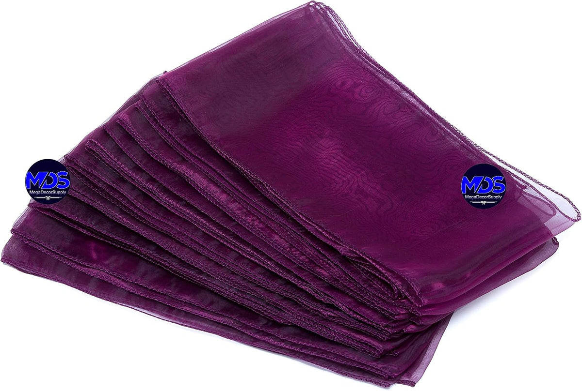 MDS Pack of 150 PCS Organza Chair Sashes Wider Dining Chair Bows Ribbon Tie Back for Wedding Party