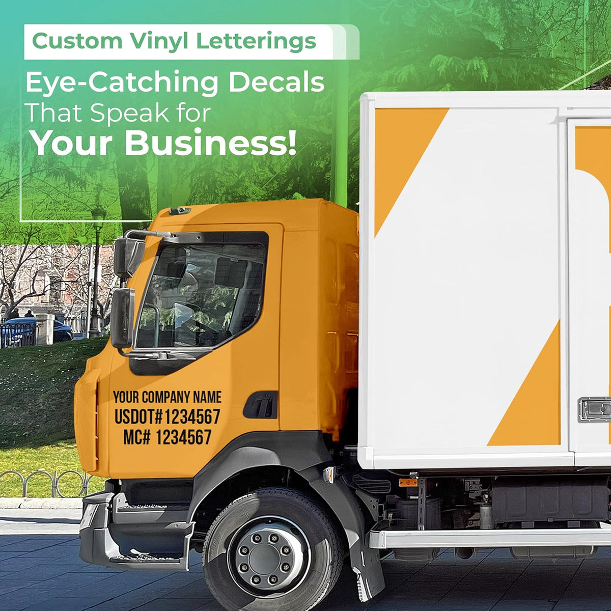 Custom USDOT Truck Decal, MC, Company Name & Registration Stickers, Vinyl Lettering Sticker for