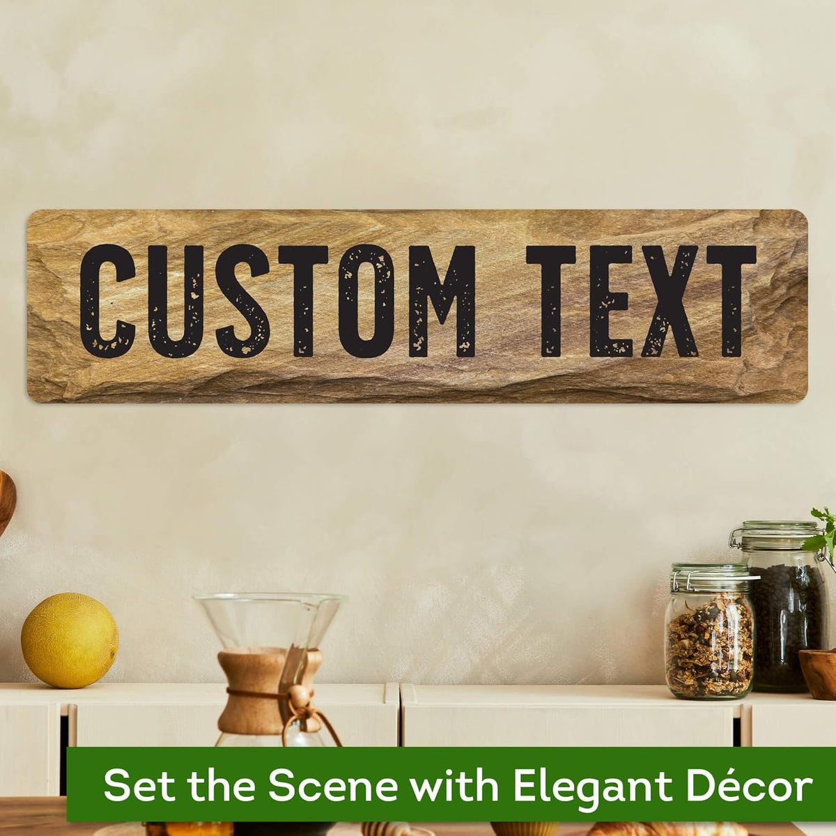 Custom Sign, Custom Street Sign, 11 Font Colors, 13 Font Styles, 4 Hole Options, 22 Sizes, 6x24