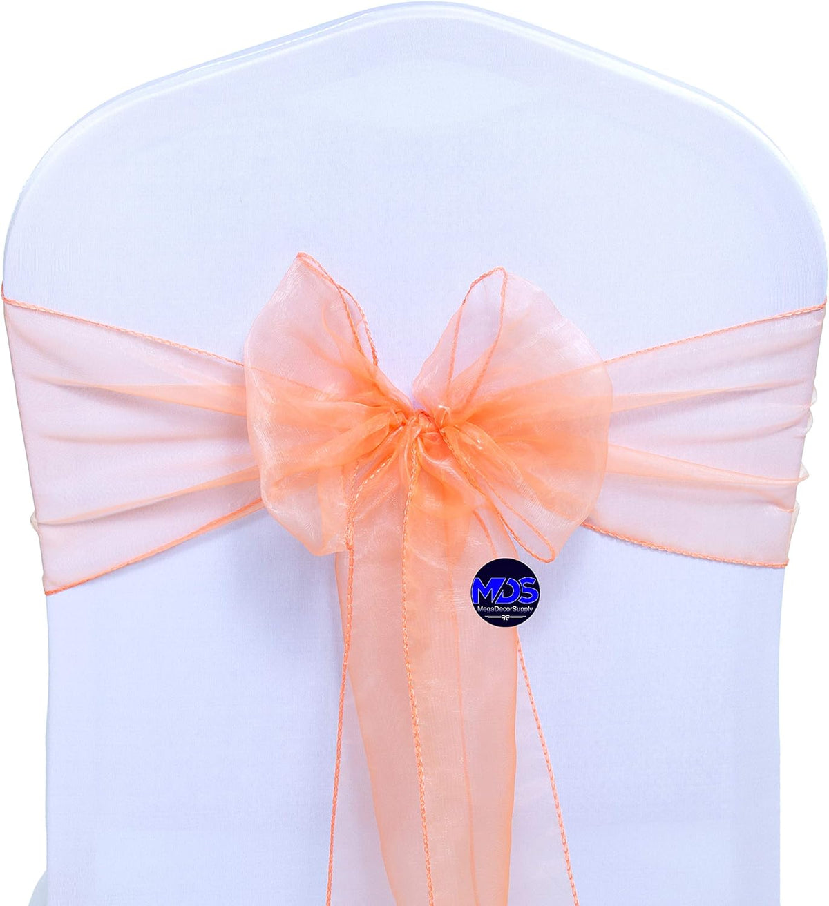 MDS Pack of 200 PCS Organza Chair Sashes Wider Dining Chair Bows Ribbon Tie Back for Wedding Party